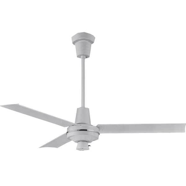 Qmark Industrial Ceiling Fan, 56 in Blade Dia, 3 Blades, Variable Speeds, 277V AC, White - 56007HP