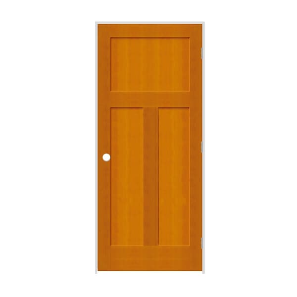 Trimlite 32"x80"x13/8" Fir 3Panel Mission Interior Shaker 69/16" LH Prehung Door Satin Nickel Hinges - 2868FIR8403LH156916