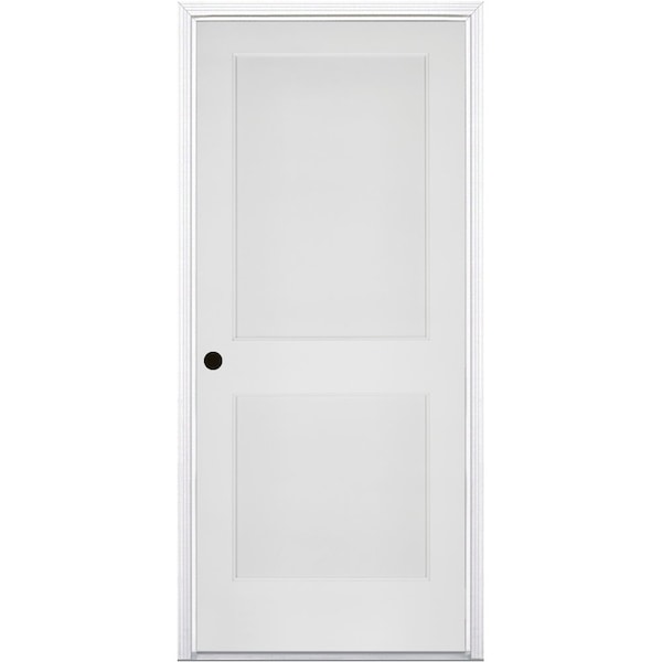 Trimlite Primed 2Panel Interior Flat Panel Ovolo Bead 20 Min Fire Rated 71/4" RH Prehung Brushed Chrome - 3068134PRI808220MRH26DM714