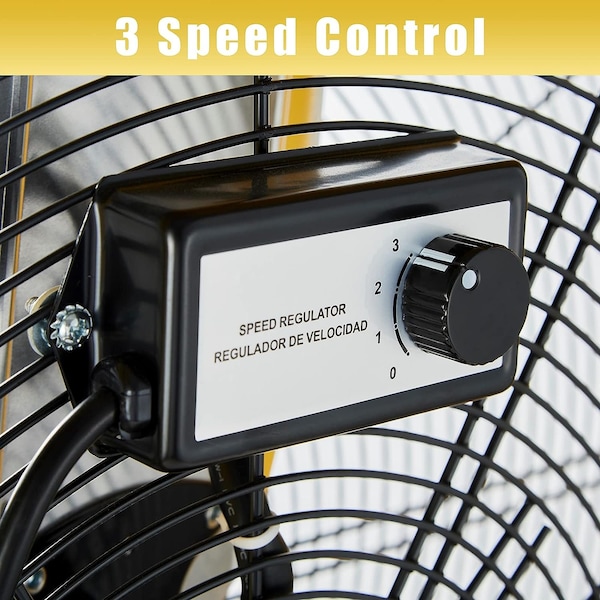 Elexnux Industrial Fan, 33 in Blade Dia, 3 Speeds Speeds, 120, 33.5 in W - IR-FAN7801