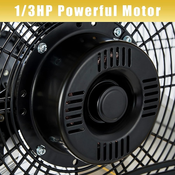 Elexnux Industrial Fan, 33 in Blade Dia, 3 Speeds Speeds, 120, 33.5 in W - IR-FAN7801