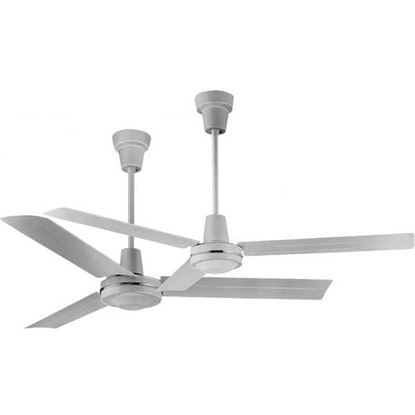 Qmark Industrial Ceiling Fan, 5 ft Blade Dia, 3 Blades, Variable Speeds, 120V AC, White - 60001HP