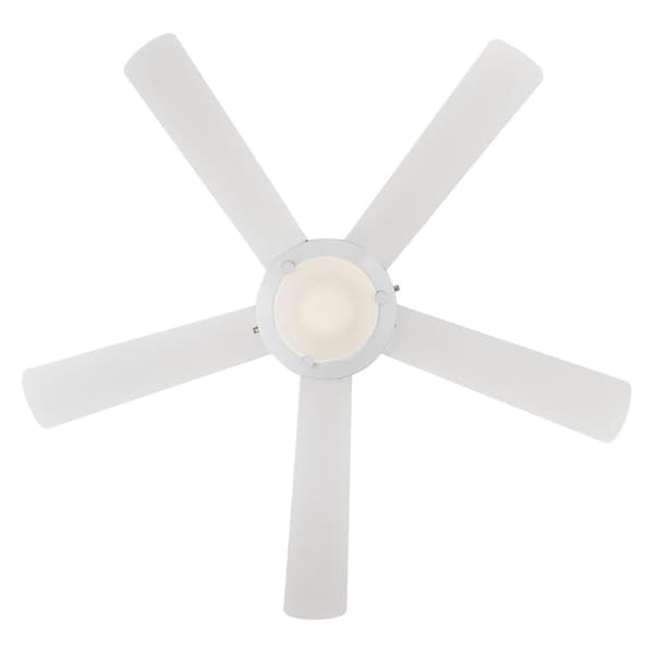 Westinghouse Comet 52" 5-Blade Wht Indoor Ceiling Fan w/Dimmable LED Light Fixture - 7233600