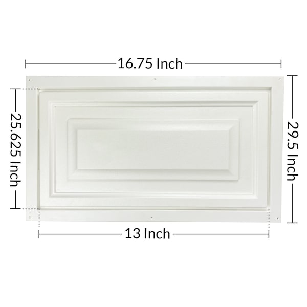 American Built Pro Access Panel, 14 in x 26 in White Plastic TwoPiece, 12PK - AP 1426 P12
