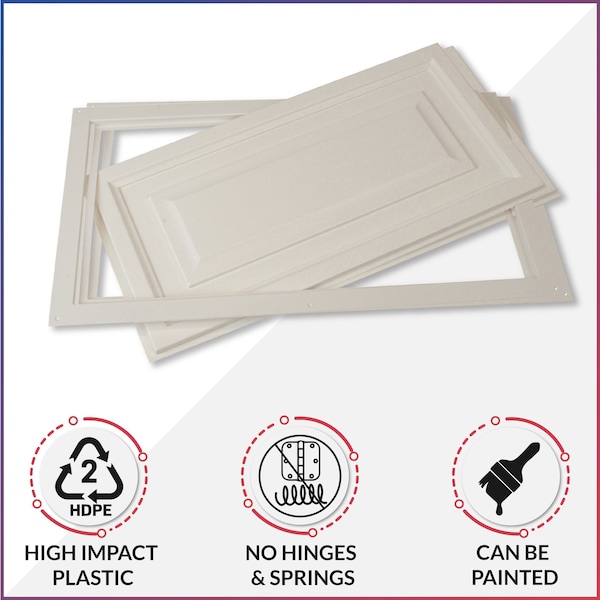 American Built Pro Access Panel, 14 in x 26 in White Plastic TwoPiece, 12PK - AP 1426 P12