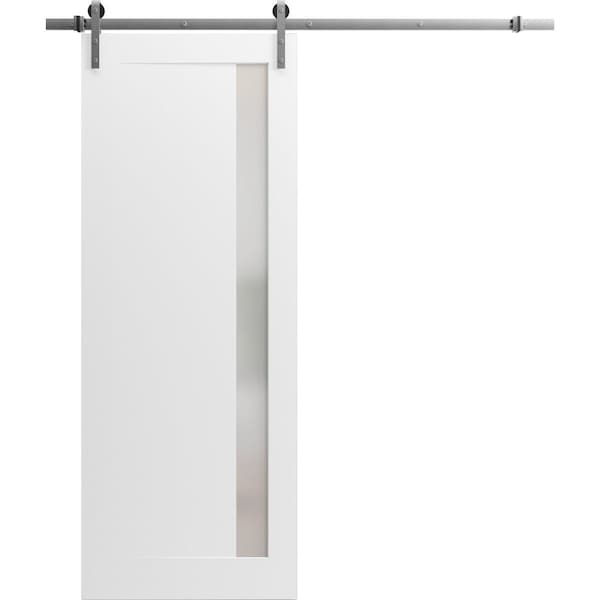 Sartodoors Slab Barn Door Panel 32 x 96in, Quadro 4111 Matte Black, Pocket Closet Sliding - QUADRO4111S-BLK-3296
