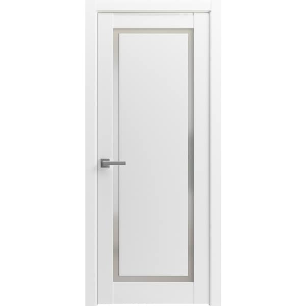 Sartodoors Sturdy Dbl Barn Door 48 x 84in, Nebraska Grey W/ Frosted Glass, SS 13FT Rail Hangers Heavy Set - SETE6933DB-S-NEB-4884