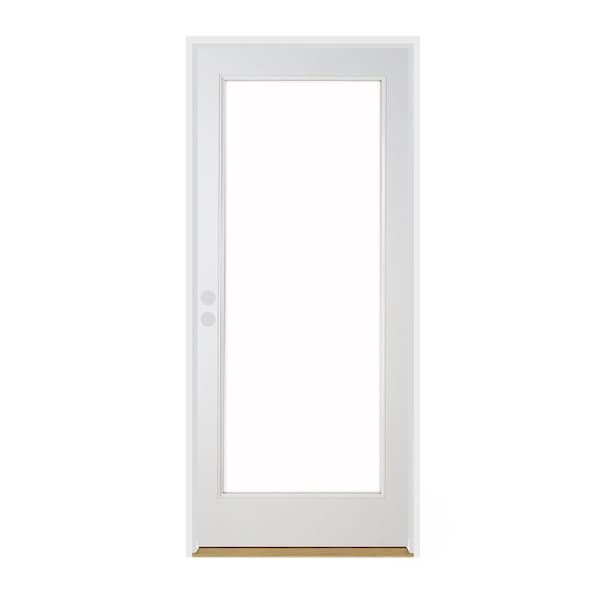 Codel Doors 36" x 80" Primed White French Exterior Fiberglass Door - 3068RHISPSF20FC491610BB