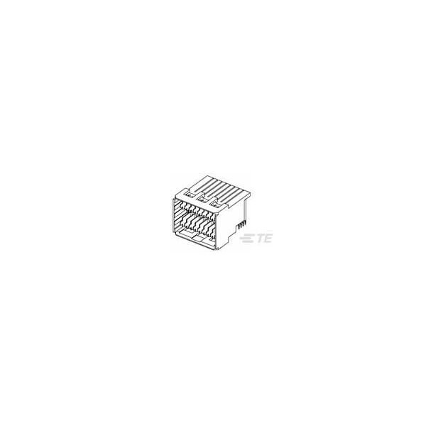 Conector de placa Te Connectivity, 18 contactos, 2 filas, macho, ángulo recto, terminal de ajuste por presión - 1926229-2