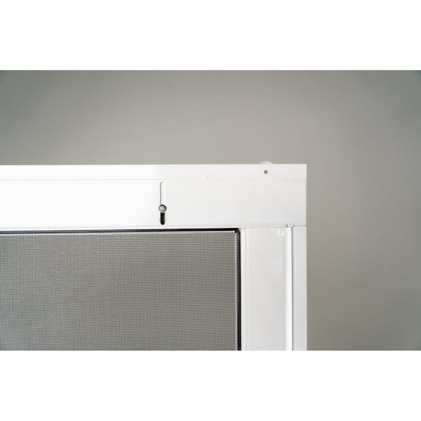 Ritescreen 80 in. W x 30 in. H Sliding Screen Door, FG, Charcoal Fiberglass Mesh, White - FG-KD3080MOMFFW
