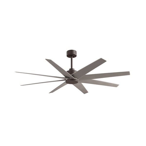 Matthews Fan Co Ariella 8-Blade Ceiling Fan In Textured Bronze And Brushed Nickel Blades - AN-TB-BN-64