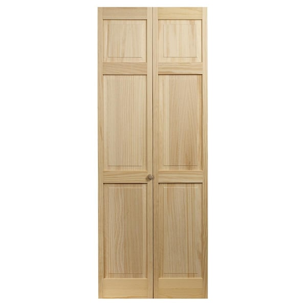 Awc 24 x 80.5 in. Model 106 Raised Panel Unfinished Wood Bifold Door - 810620