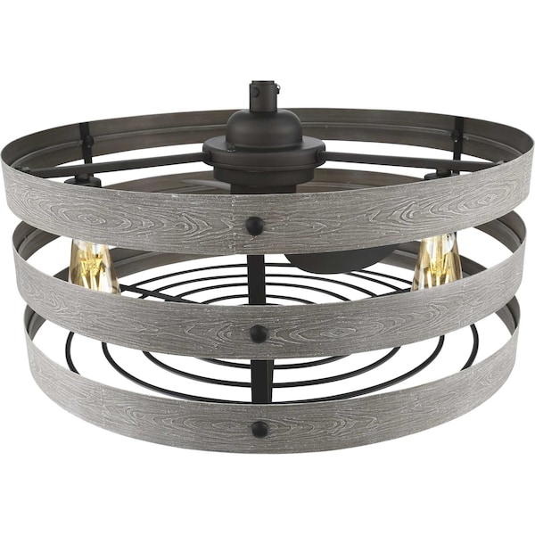 Progress Lighting Gulliver 23" 3-blade fandelier with LED lights - P250012-143-22
