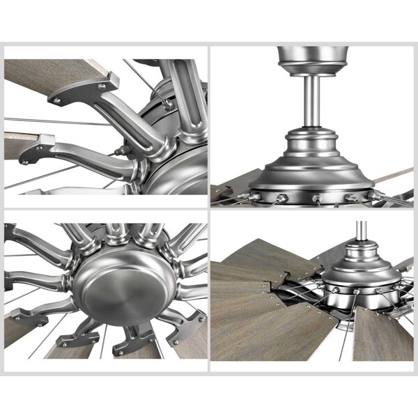 Progress Lighting 6 Speeds, 120V, Antique Nickel, 17-1/2 in W - P250000-081