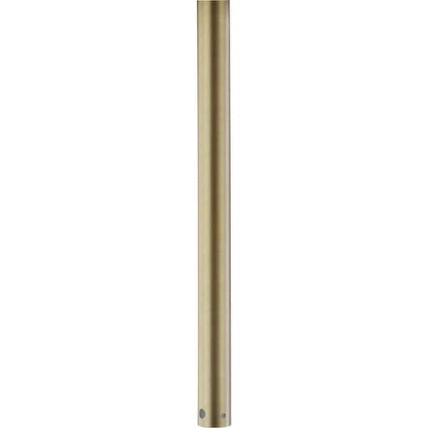 Progress Lighting AirPro Collection 48 In. Ceiling Fan Downrod in Vintage Brass - P2607-163