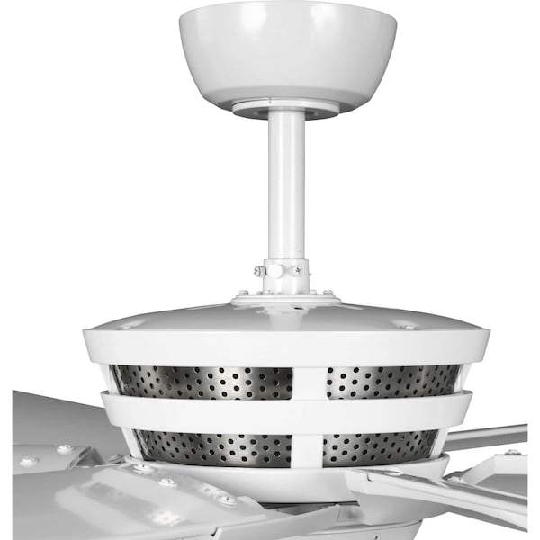 Progress Lighting Huff Collection Indoor/Outdoor 96" Six-Blade Satin White Ceiling Fan - P250030-028