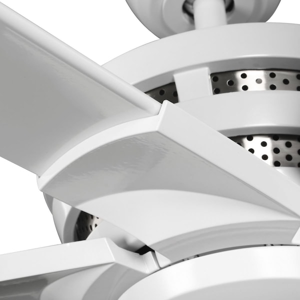 Progress Lighting Huff Collection Indoor/Outdoor 96" Six-Blade Satin White Ceiling Fan - P250030-028