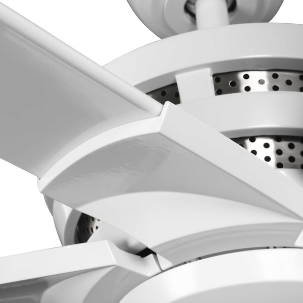 Progress Lighting Huff Collection Indoor/Outdoor 96" Six-Blade Satin White Ceiling Fan - P250030-028