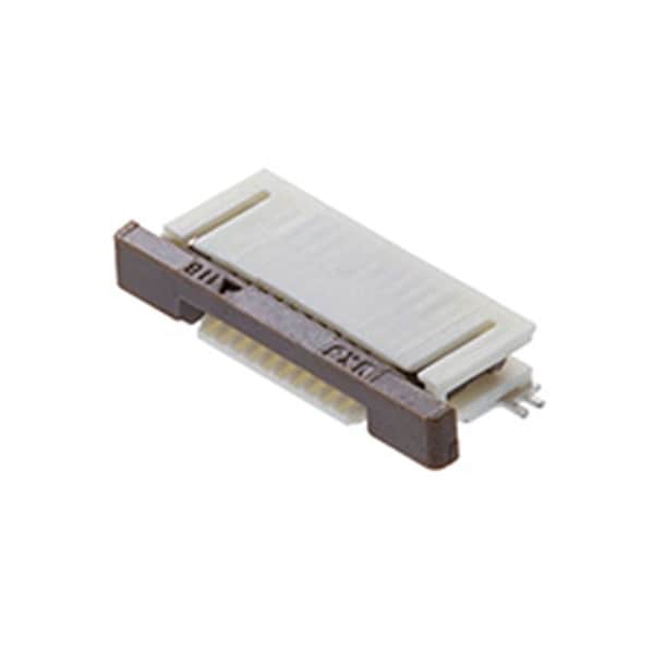 Conector FFC/FPC Molex, 12 contactos, 1 fila, hembra, ángulo recto, paso de 0.020 pulgadas, montaje en superficie - 527461270.