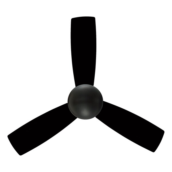 Wac Orb Indoor and Outdoor 3-Blade Smart Flush Mount Ceiling Fan 44in Matte White with Remote Control - F-004