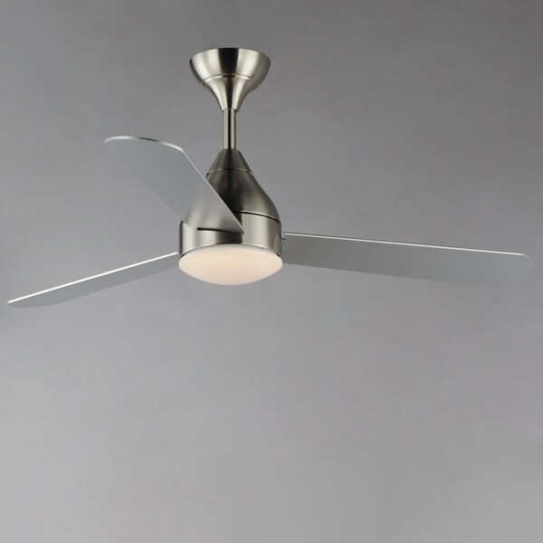 Maxim Lighting Selene 52'' 3-Blade Fan With LED Light Kit, Satin Nickel - 88841SN