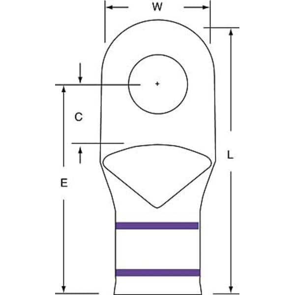 3M Unión de Compresión de Un Orificio, 4/0 AWG, Paquete de 60 - MC4/0-12RX