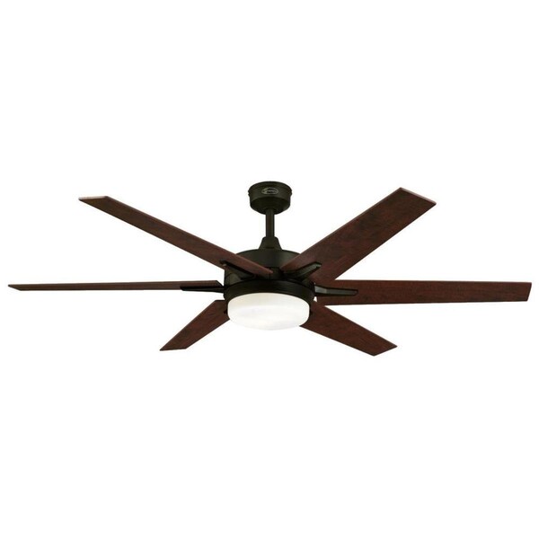 Brilliantbulb 60 in. Indoor Ceiling Fan Dimmable Led Light Kit with Opal Frosted Glass Oil Rubbed Bronze - BR2689967