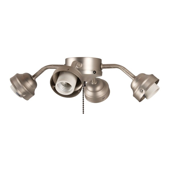 Craftmade 4 Light Ceiling Fan Fitter In Brushed Satin Nickel, 549913 - F400-BN-LED