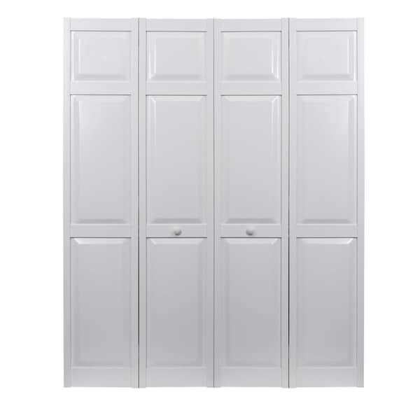 Spectrum 60 x 80 in. Seabrooke PVC Raised Panel Bifold Door, White - SEAPP60