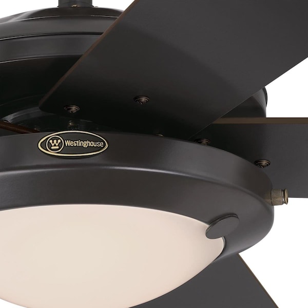 Westinghouse Ceiling Fan Indoor 52In Comet DmLED Esp Rvrs 5Bld Esp/Rch Wlnt Frost Glass - 7307200