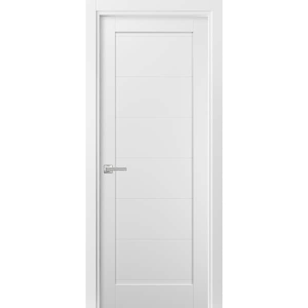 Sartodoors French Interior Door, 28" x 84", White - QUADRO4115ID-WS-2884