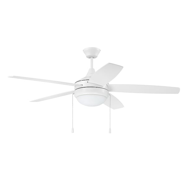 Craftmade 52in Phaze 5 in White w/ White Blades - PHA52W5