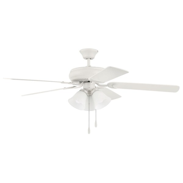 Craftmade 52in Decorator's Choice 3 Light in Matte White w/ Matte White Blades - DCF52W5C3W