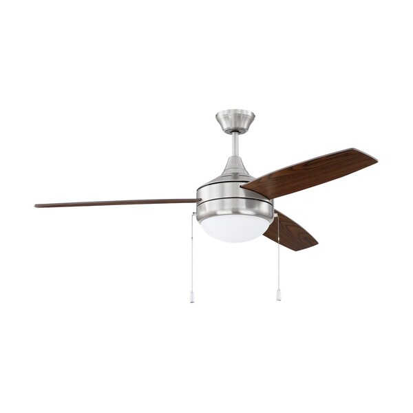 Craftmade 52in Phaze 3 in Brushed Polished Nickel w/ Walnut/Dark Oak Blades - PHA52BNK3
