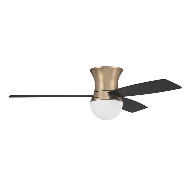 Craftmade 52in Daybreak in satin Brass w/ Flat Black/Black Walnut Blades - DBK52SB3