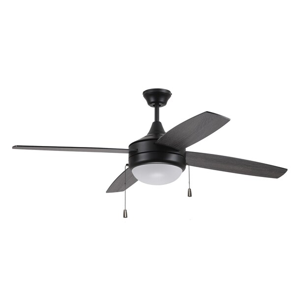 Craftmade 52in Phaze Energy star 4 in Flat Black w/ Flat Black/Greywood Blades - EPHA52FB4