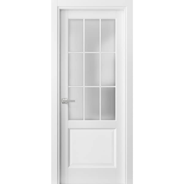 Sartodoors French Interior Door, 32" x 84", White - FELICIA3309ID-BEM-3284
