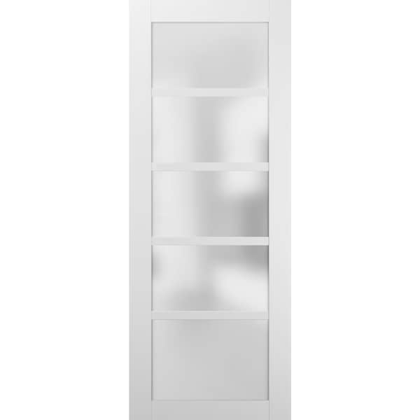 Sartodoors Slab Interior Door, 28" x 84", White - QUADRO4002S-WS-2884