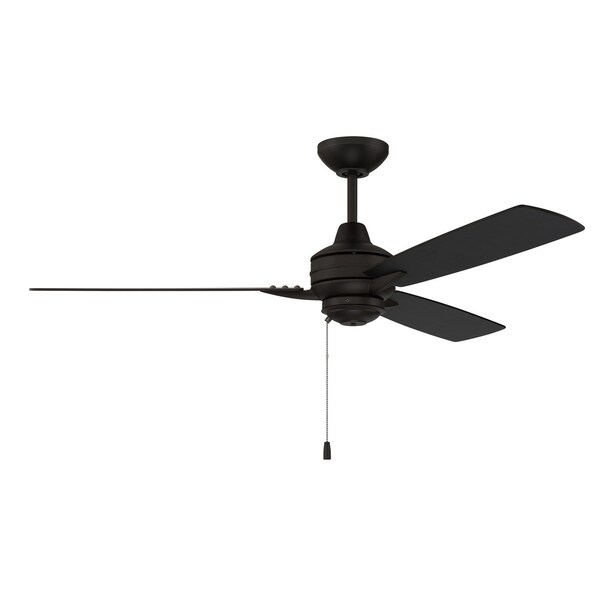 Craftmade 52in Moto Indoor/Outdoor in Flat Black w/ Flat Black/Greywood Blades - MOT52FB3