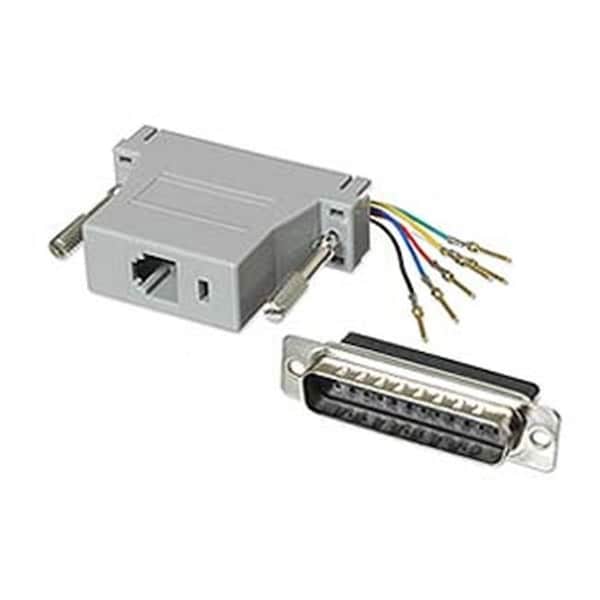 Adaptador modular DB25 M a RJ11/RJ12 de Ziotek Inc Ziotek 131 2030 - 131 2030