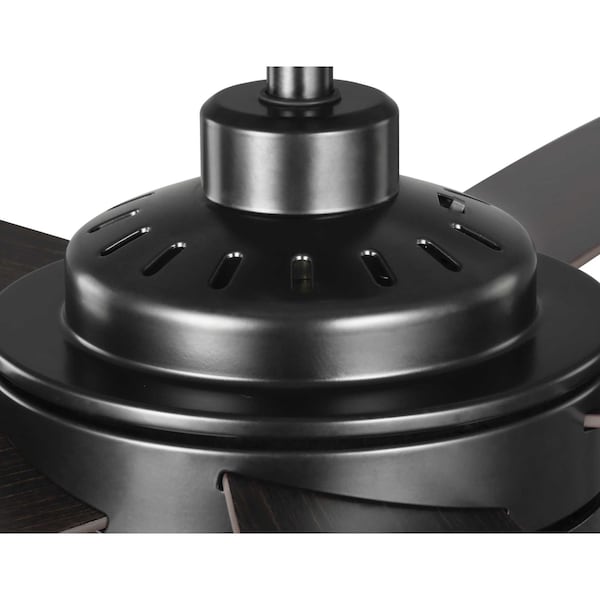 Progress Lighting Albin Collection 54" Indoor/Outdoor Five-Blade Black Ceiling Fan - P250036-031-30