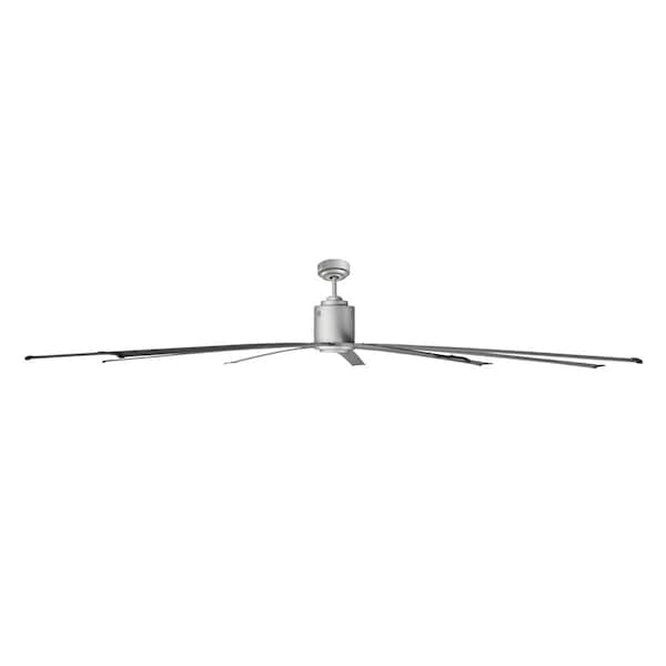Maxx Air Industrial Ceiling Fan, 8 ft Blade Dia, 9 Blades, 6 Speeds, 120 V, Brushed Nickel, 96 in. W - ICF96UPS