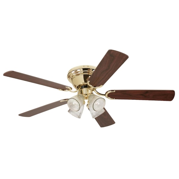 Westinghouse Westinghouse Contempra IV 52 in. Polished Brass Brown LED Indoor Ceiling Fan - 72324