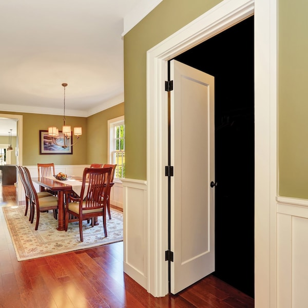 Trimlite 34"x80"x13/8" Primed 1Panel Interior Flat Panel Ovolo Bead 71/4" RH Prehung - 2168PRI8020RH15714