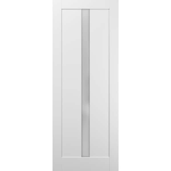 Sartodoors Slab Interior Door, 42" x 80", White - QUADRO4112S-WS-42
