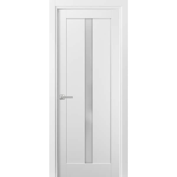 Sartodoors French Interior Door, 36" x 80", White - QUADRO4112ID-WS-36