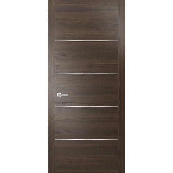 Sartodoors Pocket Interior Door, 32" x 96", Chocolate - PLANUM20PD-BEM-4284