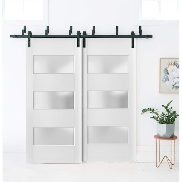 Sartodoors Slab Interior Door, 36" x 96", White - LUCIA4070S-BEM-3696