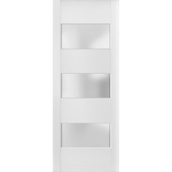 Sartodoors Slab Interior Door, 36" x 96", White - LUCIA4070S-BEM-3696