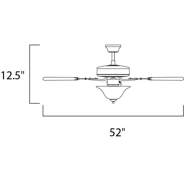 Maxim Basic-Max 52" Ceiling Fan Black/Walnut Blades - 89905BKWP
